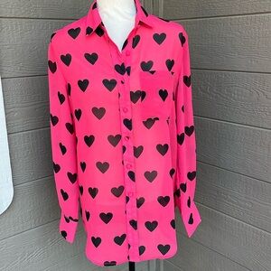 Nasty Gal Black Heart Blouse